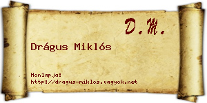 Drágus Miklós névjegykártya