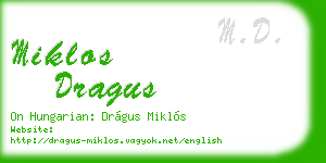 miklos dragus business card